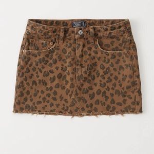 Leopard Denim Skirt 🐯✨